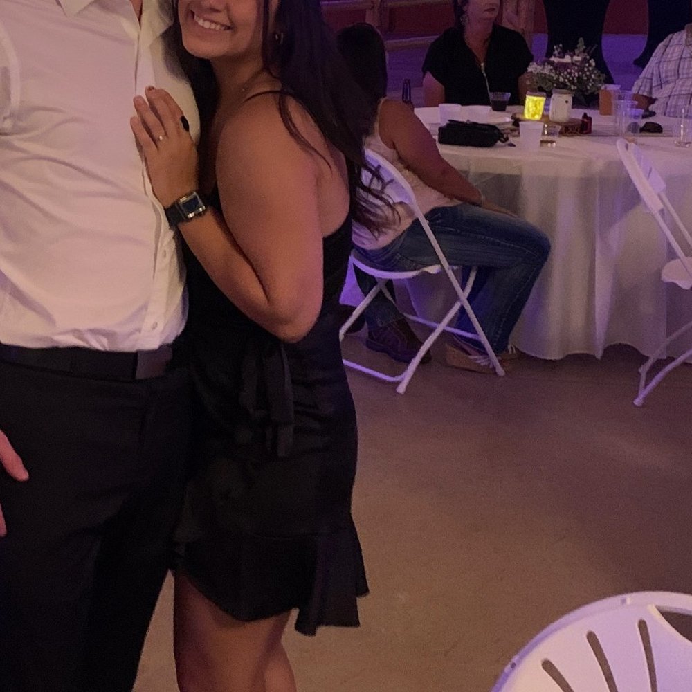 Black mini dress